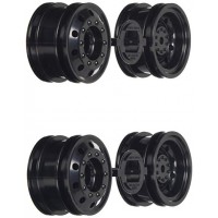 on road racing truck wheels - black - front+rear