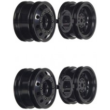 on road racing truck wheels - black - front+rear