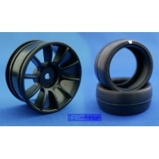 M-Chassis High Grip Tires  + rim MT30R  (2)