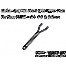 Vigor Carbon Graphite Split Upper Deck Front 1.6mm for Xray X4-2023 + 2024 (1)