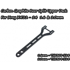 Vigor Carbon Graphite Split Upper Deck Rear 1.6mm for Xray X4-2023 + 2024 (1)