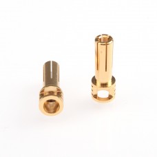 5mm Gold Cooling Head Bullet Plugs (2pcs)